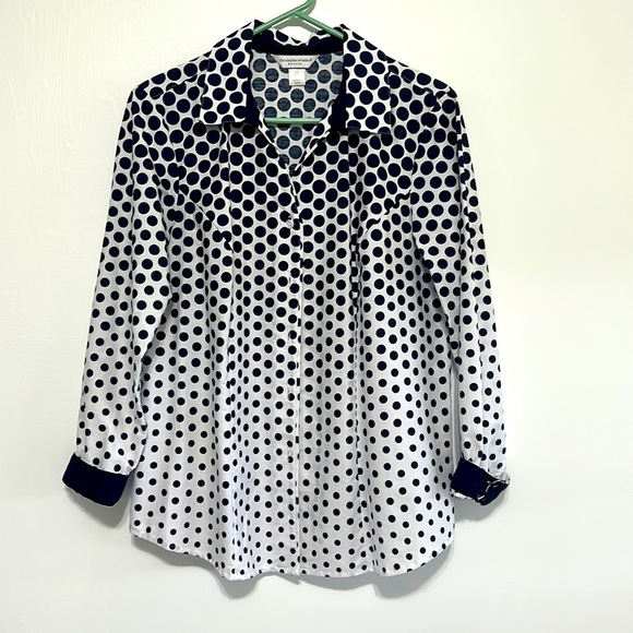 Christopher & banks navy and white polka dots​​​​​ - Picture 1 of 3